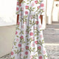 Women's Summer New V-neck Simple Printing Casual Dress In Stock Dress