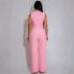 Stylish Minimalist Sleeveless Wide Leg Womens Suit