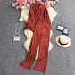 Socialite Temperament Leisure High Waist Drape Pleated Wide-leg Trousers
