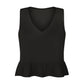 Women's Fashion Casual V-neck Ruffled Small Tank Top