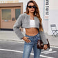 Women's Collarless Ultra-short Imitation Fur Coat Top