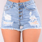 Summer New Style Female Ripped All-Match Denim Shorts