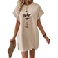 Butterfly And Letter Pattern Batwing Sleeve T-shirt Dress