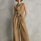 Elegant Commuter V-Neck Jumpsuit For Women