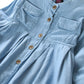 Girls' Long Sleeve Stand Collar Shirt Baby Skirt