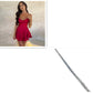Suspender Skirt For Women Elegant Slim Strap Satin Backless Lace Up A-Line Short Dress Lady