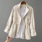 Loose standing collar waist jacket