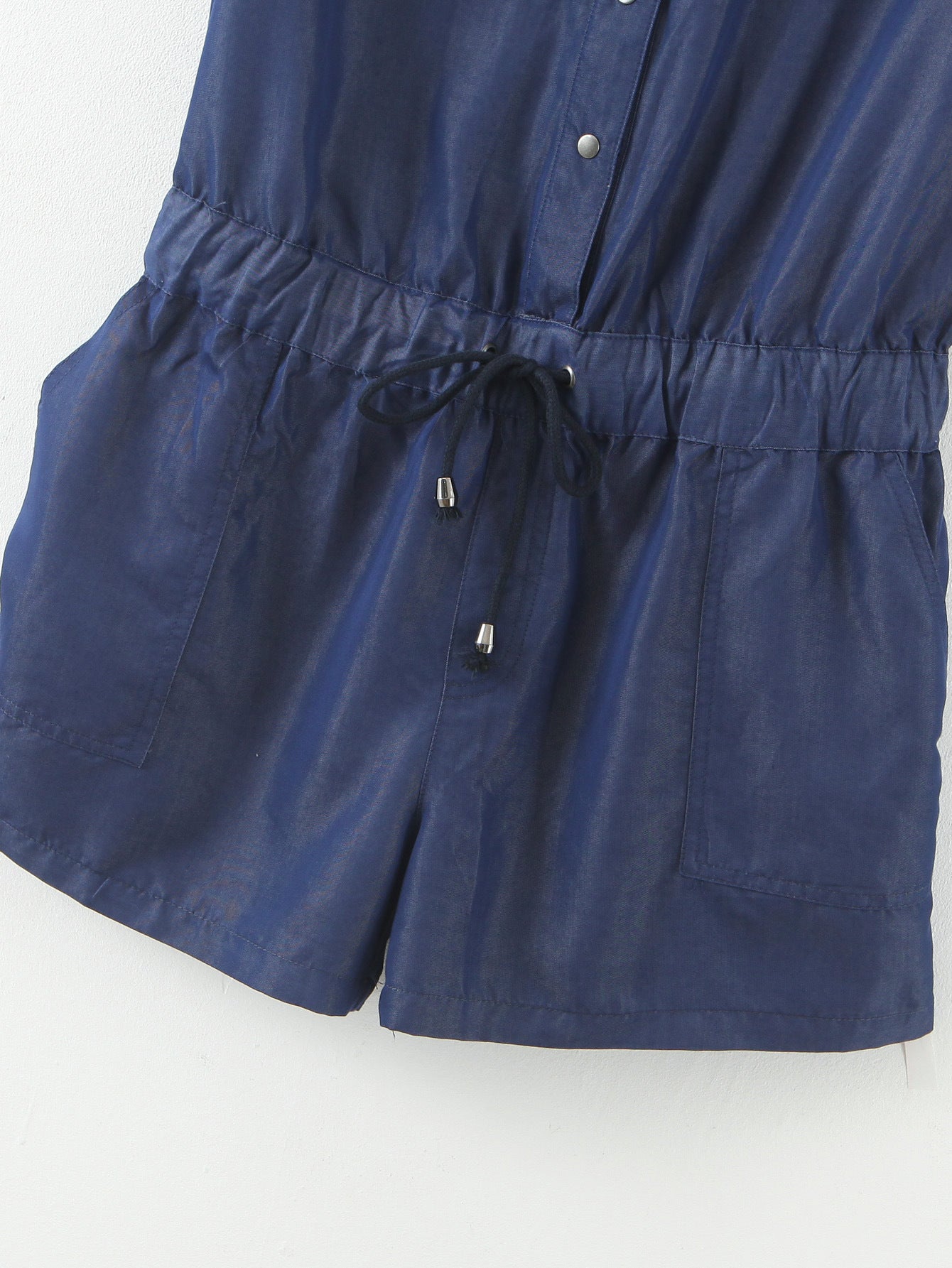 Denim jumpsuit with pockets