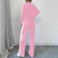 Trousers Suit European And American Autumn And Winter Women Color Contrast Patchwork Fashion Two-piece Suit