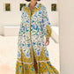Women's Floral Print Long-sleeved Shirt Dress