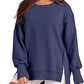 Solid Oversized Sweatshirt Crew Neck Long Sleeve Pullover Hoodies Tops Fashion Fall Women Clothes Winter