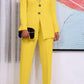 Solid Color Suit Collar Button Two-piece Set Suit