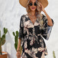 Women's Summer Leaf Print Half-length Sleeve Dress