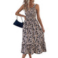 Robe à bretelles tendance à imprimé géométrique