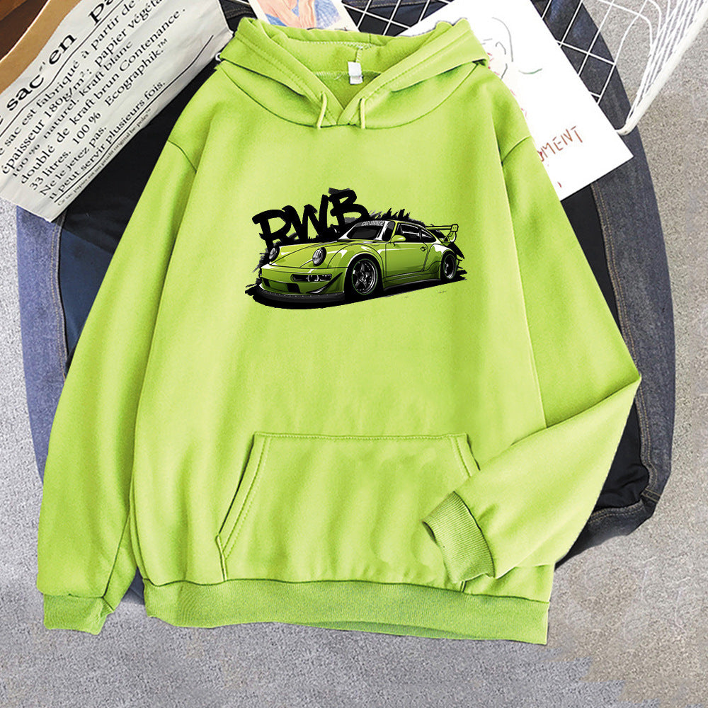 Sweat à capuche Initial D Fashion pour Porsche 911 RWB à manches longues