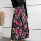 Women's Fashion Flower Multicolor Printing Long Sleeve Dress