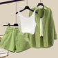 Summer Mint Man Style Dopamine Wear Match Suit Women
