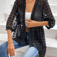 Polka Dot Open Front Coat