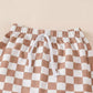Summer Boys' And Kids' Popular Short Top Plaid Shorts Two-piece Set