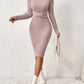 Robe en maille fine à col haut, nouvelle collection automne et hiver