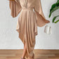 Women's Cloak Pleated Wave Dress