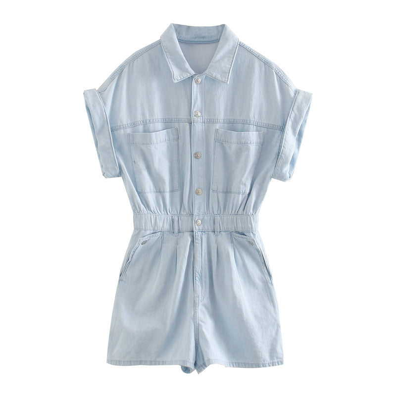 Waist slimming jumpsuit shorts