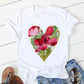 T-shirt à manches courtes imprimé floral tendance