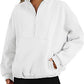 Pull en polyester tendance pour femme, style sport décontracté, avec poche zippée