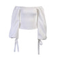 Ladies Temperament Loose White Pullover Solid Color Top
