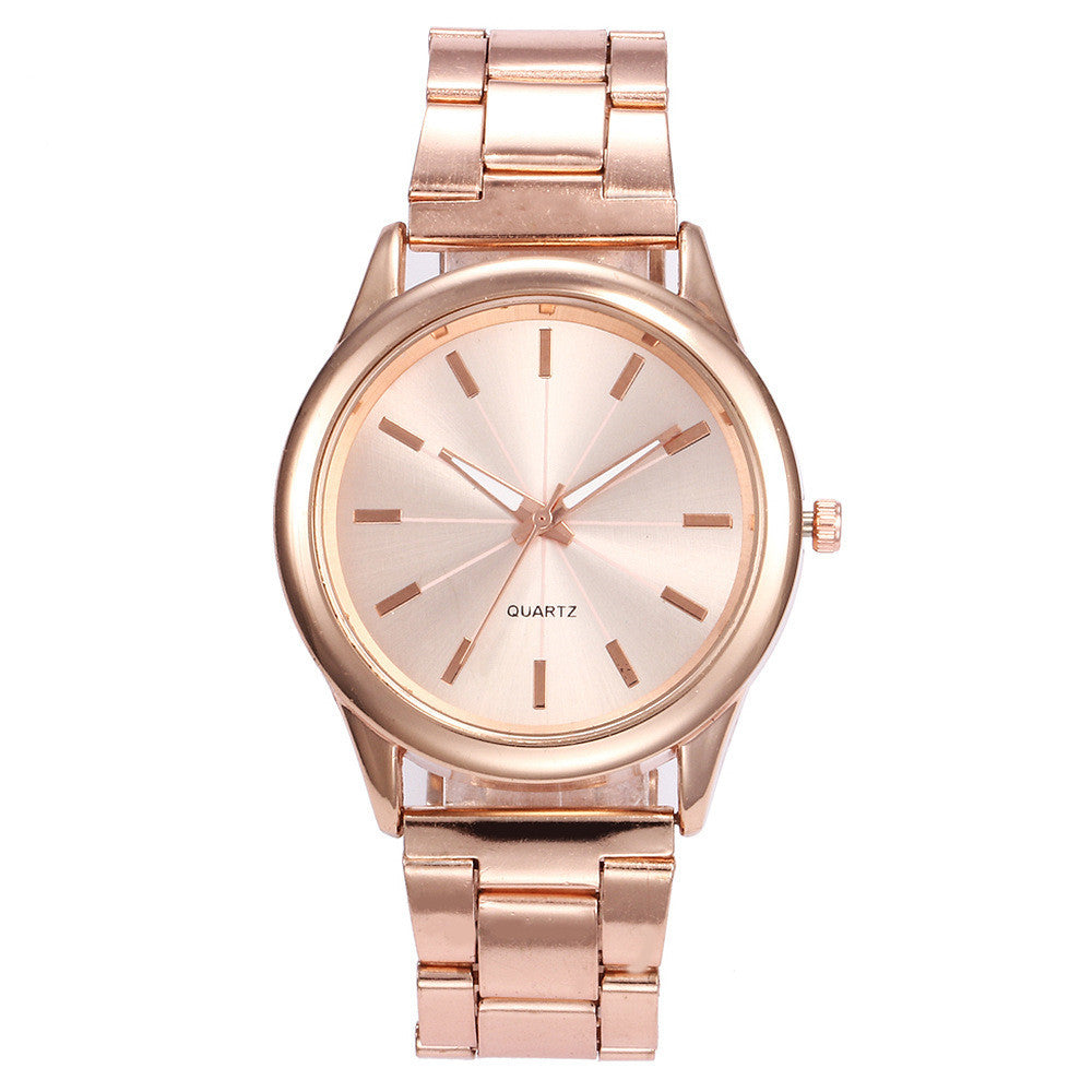 Alloy steel band ladies watch casual quartz watch