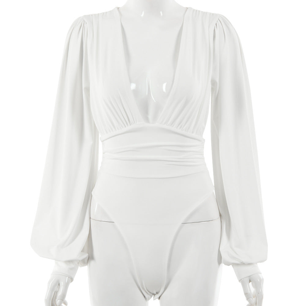 Casual high-end stitching slim-fit jumpsuit