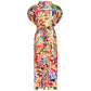 Robe mi-longue slim à imprimé graffiti pour femme