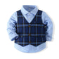 Chemise à manches longues et gilet trois pièces