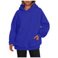 Sweats à capuche pour femmes avec poches, sweat-shirt tendance uni, pull à capuche surdimensionné, vêtements pour femmes