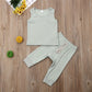 Children's Simple Solid Color Sleeveless Trousers Suit