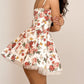 Italian Rose Print Tulle Mini Dress