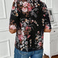 Ladies New Floral Print Short Sleeve Shirt