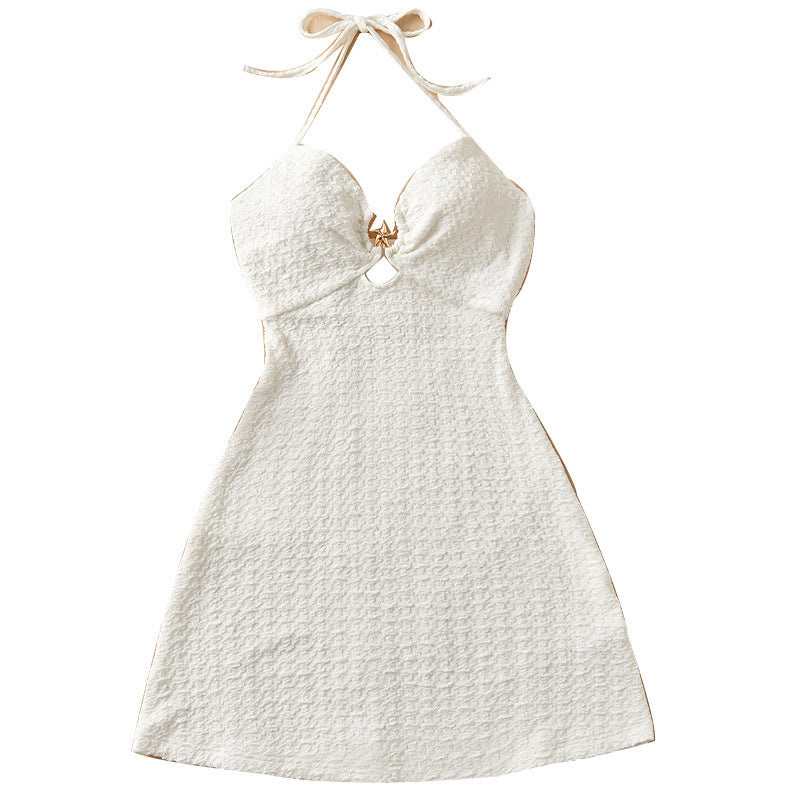 Vacation Style Halter Beach Dress