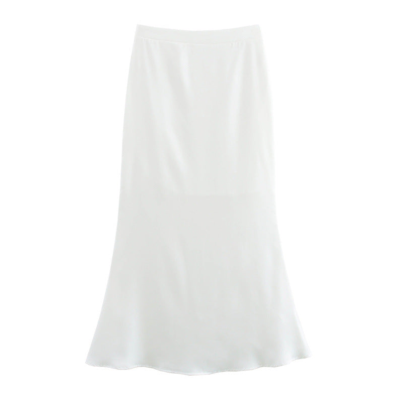 Three-dimensional Flower Decorative Top Fishtail Skirt Two-piece Set