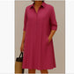 Women's Fashion Loose Solid Color Dress