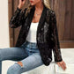Spring And Autumn Floral Lace Elegant Lapel Long Sleeve Suit Coat