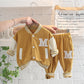 Boys' Fashionable Simple Letter Jacket Pants Suit