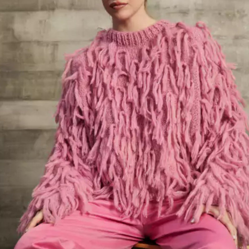 Loose-fitting Tassel Fashion Casual Sweater