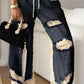 Fashion Ins European And American Street Stitching Pants
