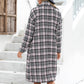 Long Double-breasted Cashmere Coat With Suit Collar