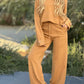 New Fashion Casual Suit Solid Color Long Sleeve Wide Leg