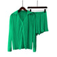 Ladies Long Sleeve Lapel Shorts Fashion Set
