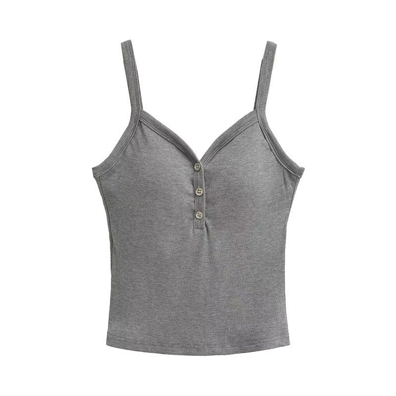 American With Chest Pad Basic Style Small Sling Vest