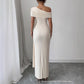 Strapless Solid Color Sleeveless Sheath Dress