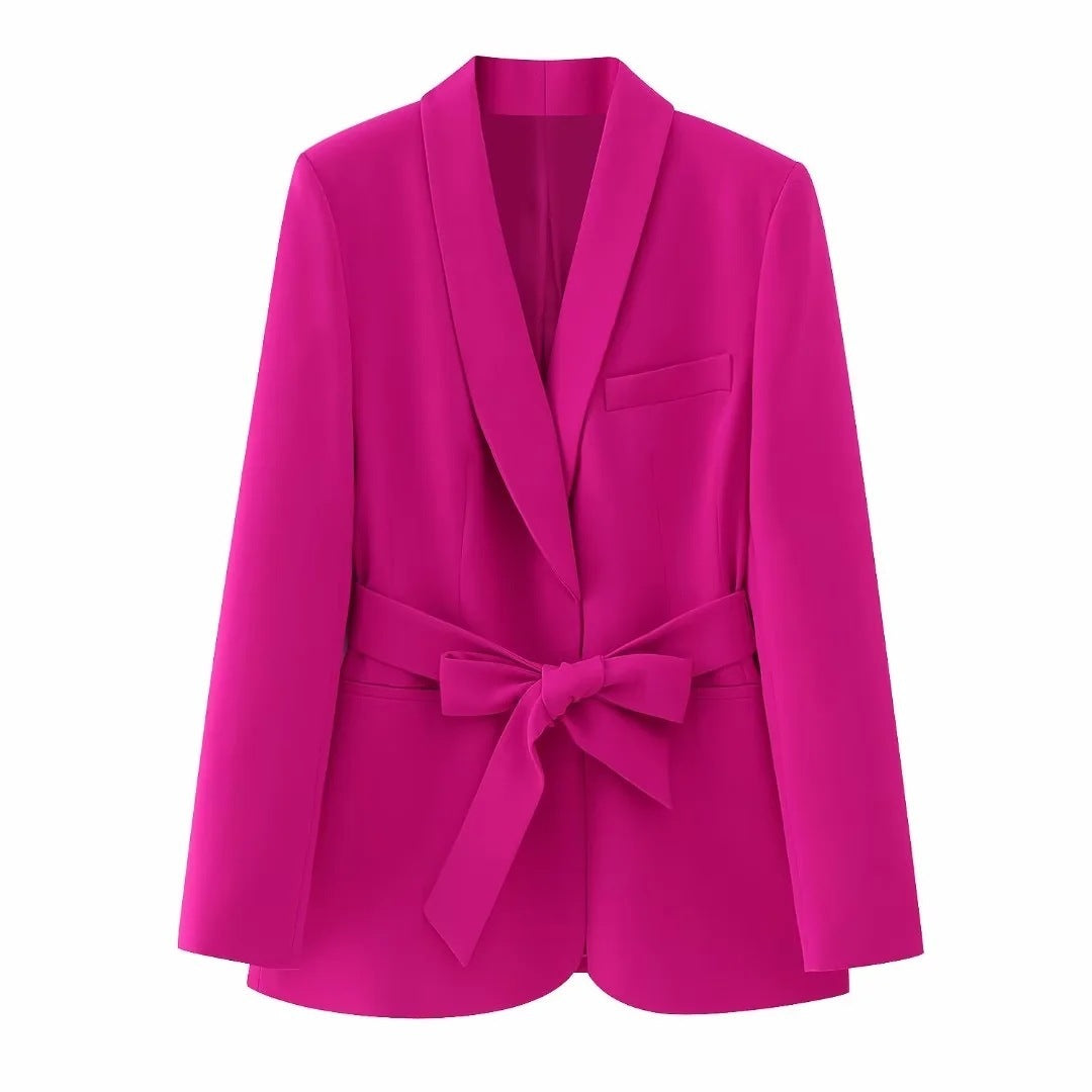 Robe de costume style français pour femme avec ceinture, petite veste, pantalon décontracté